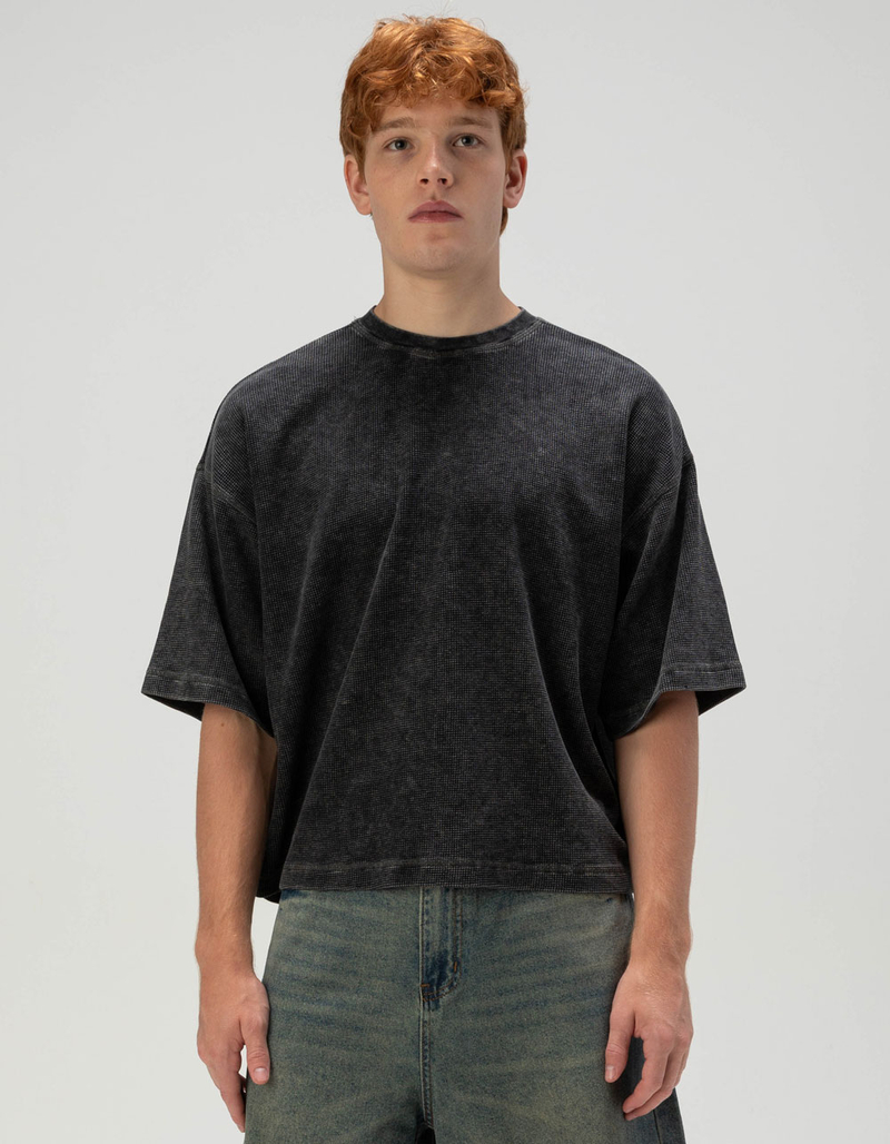 RSQ Mens Textured Baggy Crop Tee image number 0