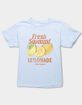 LEMONADE Fresh Squeezed Distressed Unisex Kids Tee image number 1