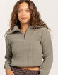 POOF Drop Sleeve Oversized Collar Womens Sweater image number 5