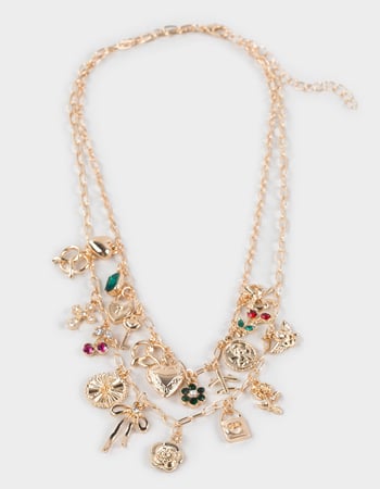 FULL TILT Bow/Cherry/Cross Charm Necklace Primary Image