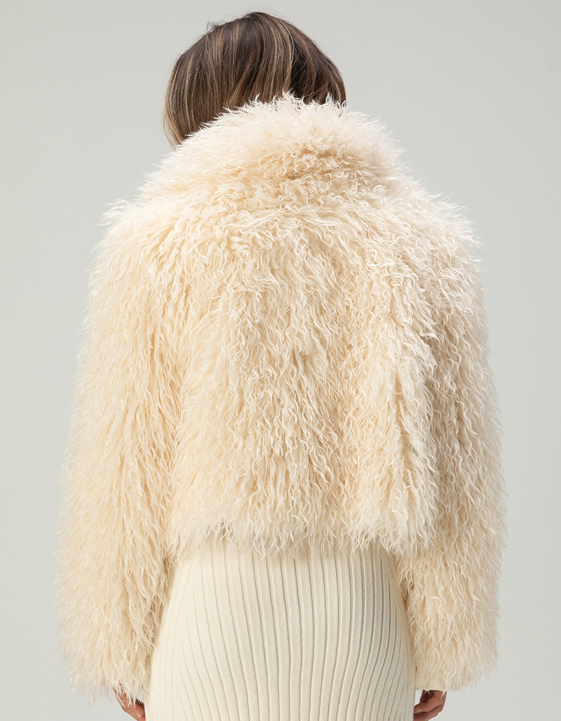WEST OF MELROSE Crop Shaggy Womens Jacket image number 3