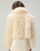 WEST OF MELROSE Crop Shaggy Womens Jacket image number 4