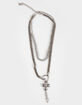 FULL TILT Lariat Heart/Cross Layered Necklace image number 1