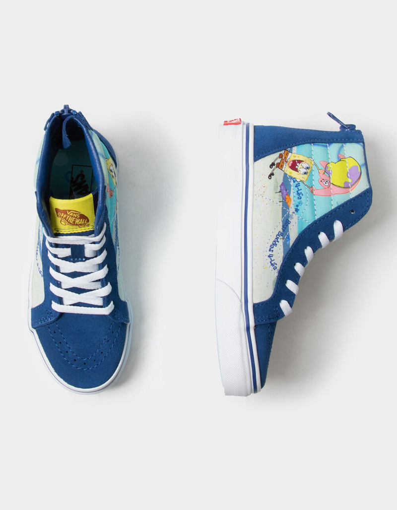 VANS x SpongeBob SquarePants Best Buddies 4 Life Sk8-Hi Zip Kids Shoes image number 4