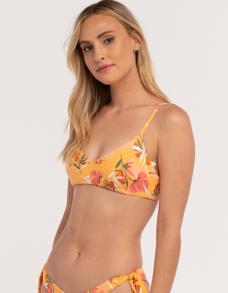 ROXY Printed Beach Classics Athletic Triangle Bikini Top image number 2