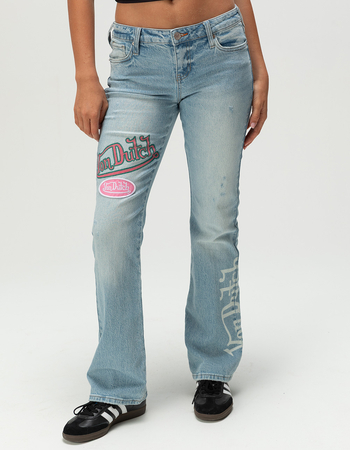 VON DUTCH Womens Low Rise Bootcut Jeans Alternative Image