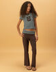 FULL TILT 8 Stripe Girls Ringer Tee image number 4