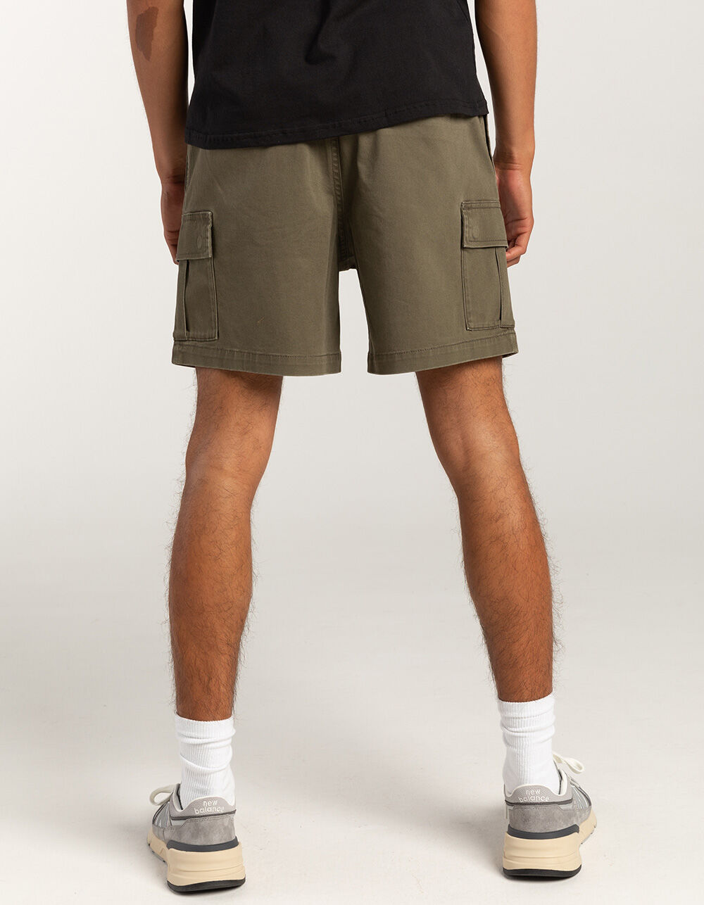 RSQ Mens Cargo Twill Pull On Shorts - DK GREEN | Tillys