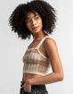FULL TILT Womens Plaid Cami image number 2