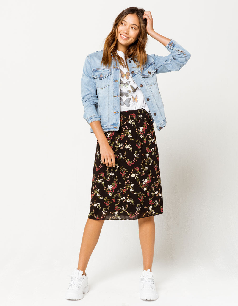 IVY & MAIN Ditsy Midi Skirt image number 0