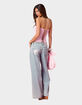 EDIKTED Embroidered Barbie&trade; Low Rise Baggy Jeans image number 5