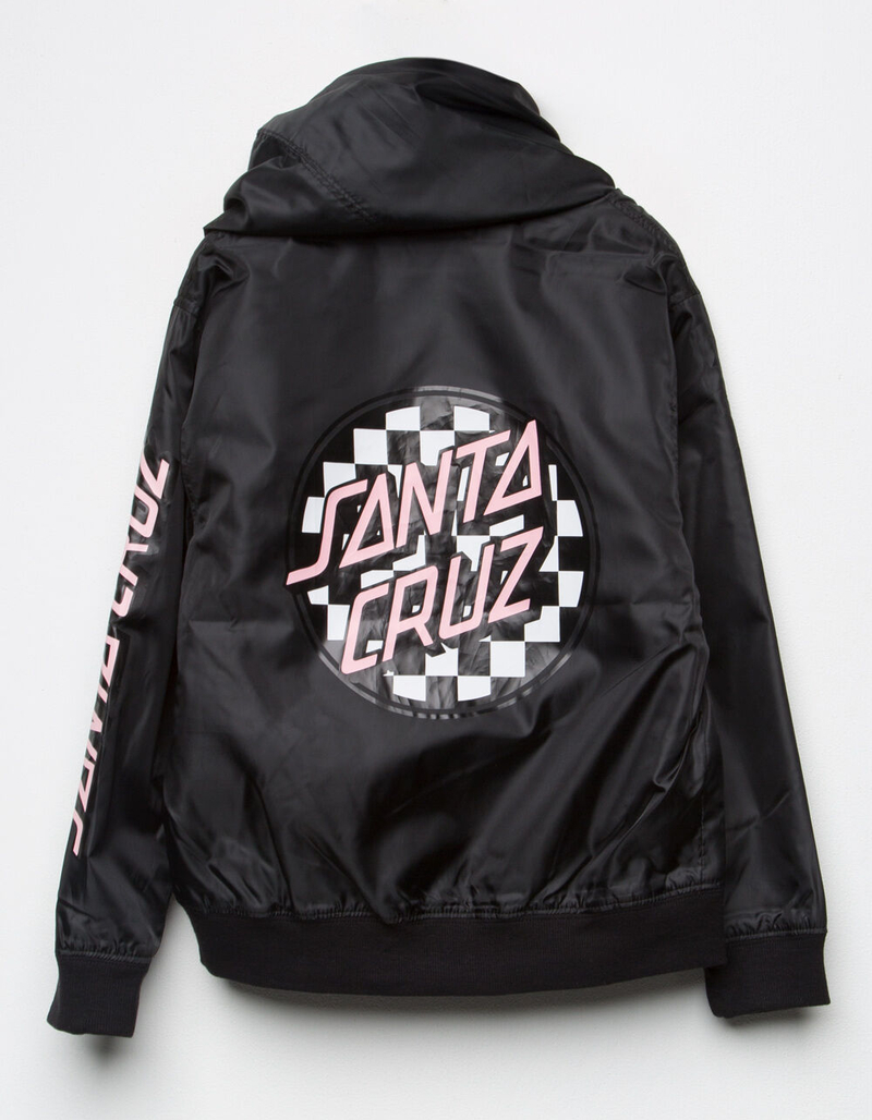 SANTA CRUZ Cloud Check Black Girls Windbreaker Jacket image number 1