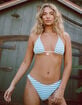FULL TILT Texture Stripe Cheekier Bikini Bottoms image number 1