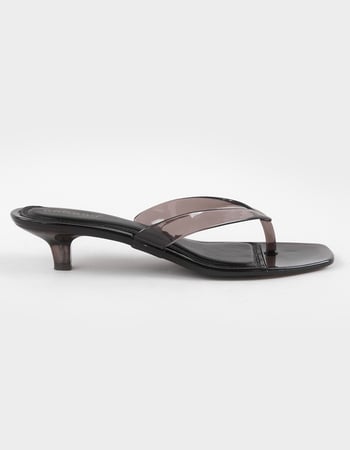 BAMBOO Stacy Womens Jelly Kitten Heels Primary Image