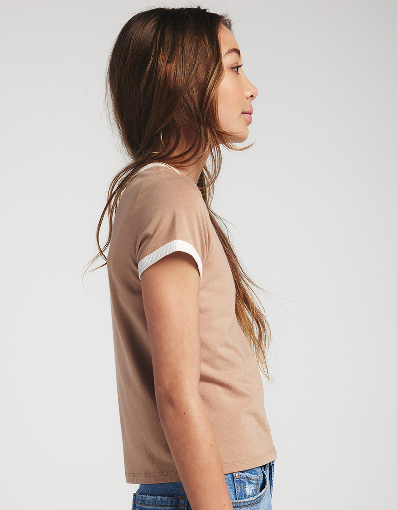 FULL TILT Essentials Girls Ringer Tee image number 3