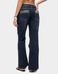EDIKTED Tyler Studded Low Rise Bootcut Jeans image number 3