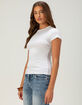 BOZZOLO Womens Rib Long Baby Tee image number 3