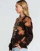 FULL TILT Bleached Butterfly Womens Sweatshirt image number 2