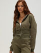 TRUE RELIGION Studded High Waistband Womens Zip-Up Hoodie image number 1