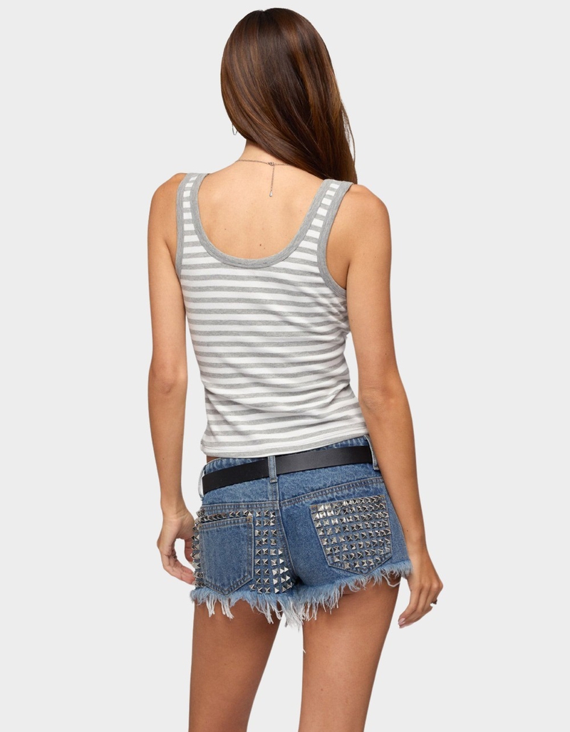 EDIKTED Alethea Striped Scoop Neck Tank Top image number 2