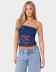 EDIKTED Ballet Sheer Lace Tube Top image number 1