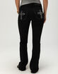MISS ME Cross Womens Mid Rise Bootcut Jeans image number 2