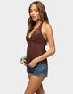 EDIKTED Lani Sequin Bead Chiffon Halter Top image number 2