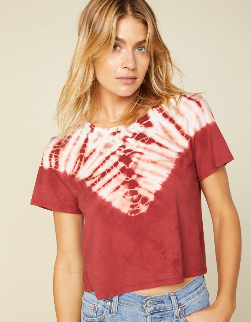 WEST OF MELROSE Tie Dye For Womens Boxy Tee image number 0