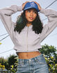 TILLYS Womens Cropped Zip-Up Hoodie image number 6