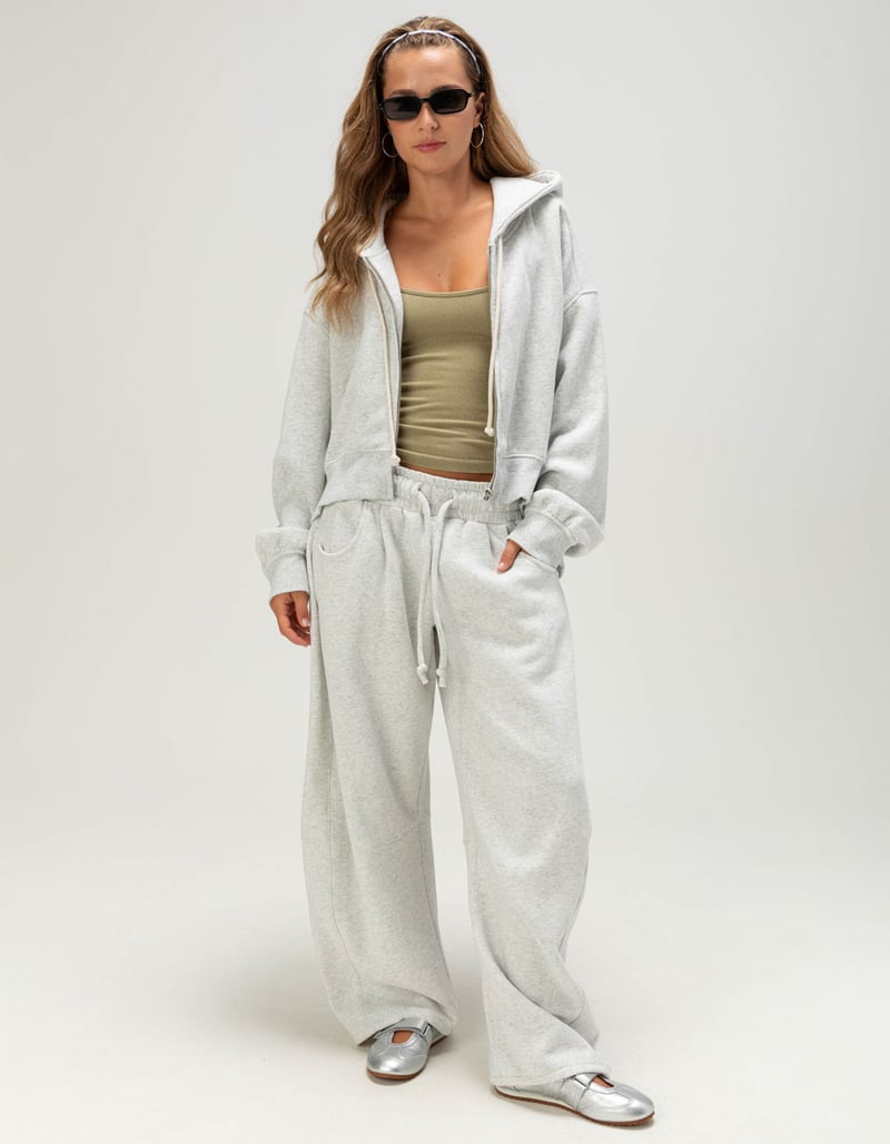BDG Urban Outfitters Hoxton Womens Crop Zip-Up Hoodie image number 1