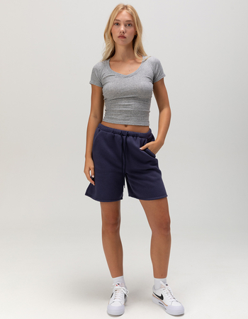TILLYS V-Neck Rib Womens Tee Alternative Image