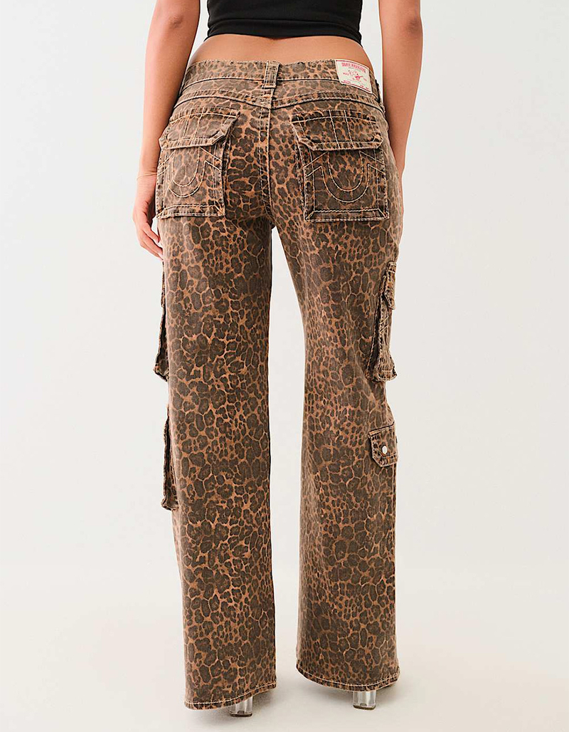 TRUE RELIGION Bobbi Big T Womens Leopard Print Cargo Jeans image number 3