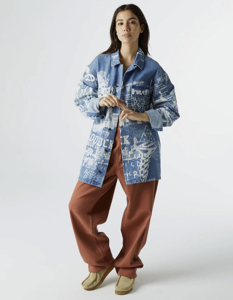 HUF Twenty Denim Mens Shirt Jacket image number 9