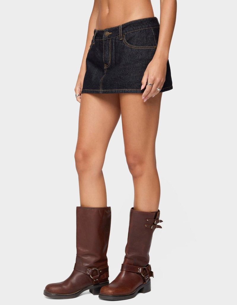EDIKTED Camelia Denim Mini Skort image number 1