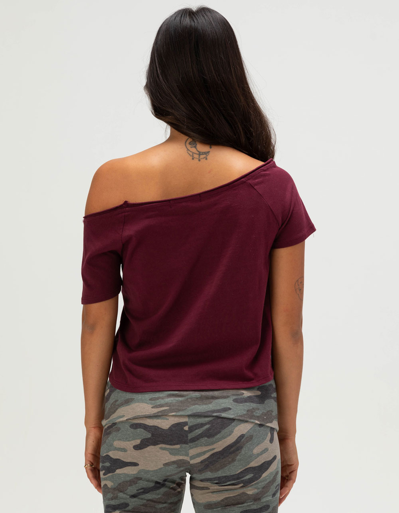 VON DUTCH Womens Off The Shoulder Top image number 3