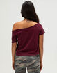 VON DUTCH Womens Off The Shoulder Top image number 4