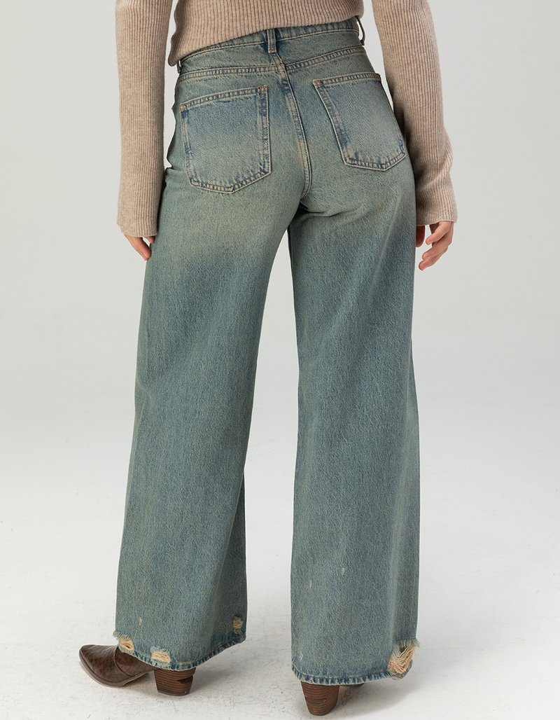 ONLY Eryn Womens High Waist Wide Leg Jeans image number 3