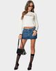 EDIKTED Chiara Denim Micro Skirt image number 2