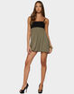 EDIKTED Jonna Contrast Bubble Mini Dress image number 1