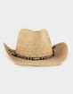 Bead Rope Straw Womens Cowboy Hat image number 1