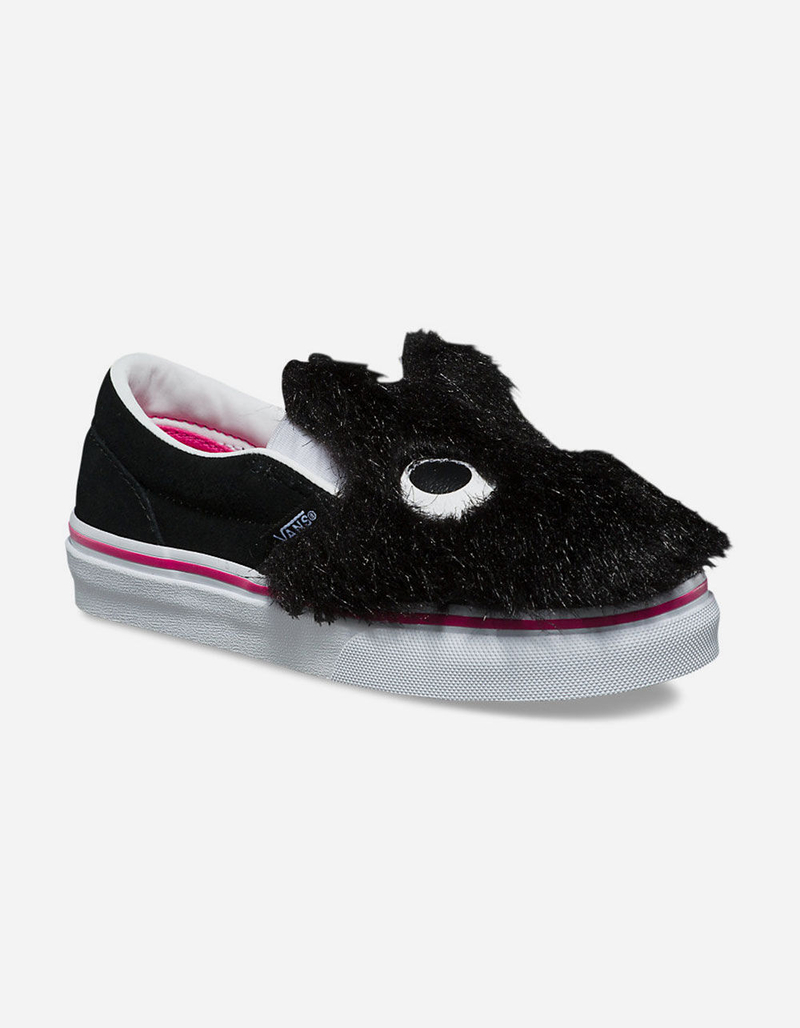 VANS Slip On Friend Party Fur Black & True White Girls Shoes image number 1