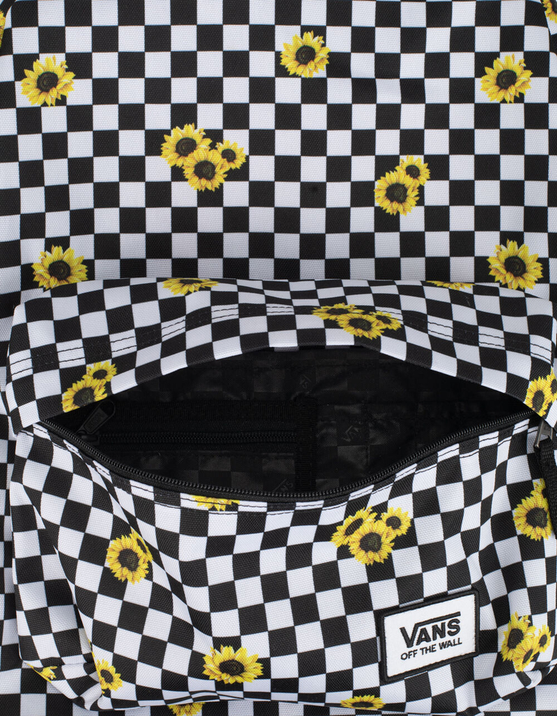 VANS Realm Sunflower Checkerboard Backpack image number 3