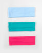 FULL TILT 3 Pack Solid Butter Soft Headbands image number 2