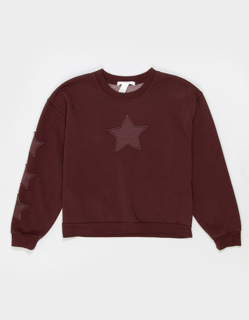 FULL TILT Star Patch Girls Crewneck Sweatshirt image number 1