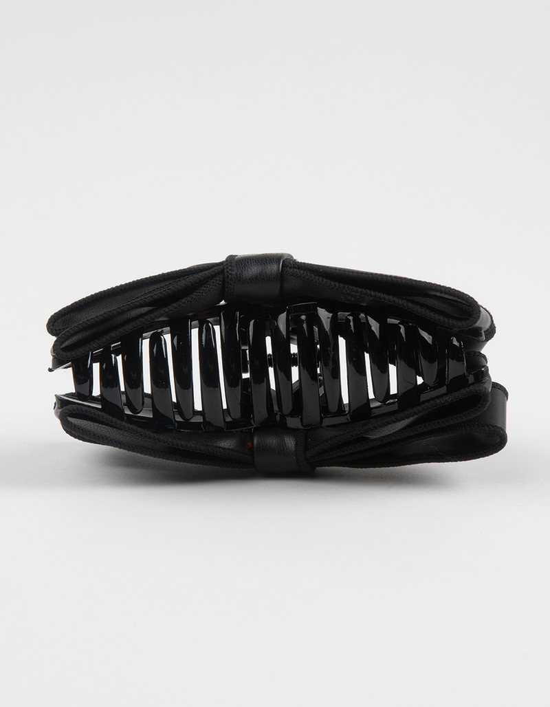 FULL TILT Faux Leather Bow Claw Clip image number 2