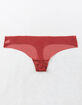 FULL TILT Laser Cut Mesh Rust Thong image number 2