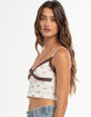 FULL TILT Butterfly Womens Rib Cami image number 3