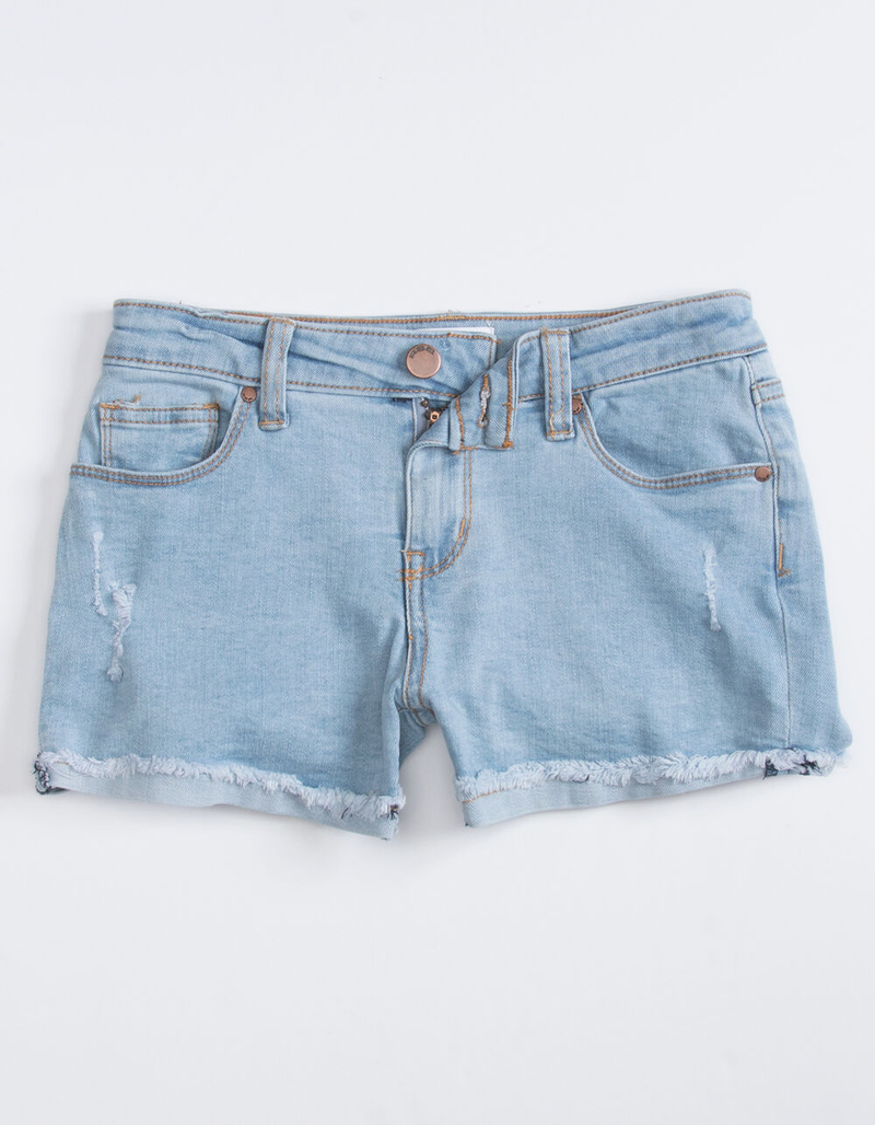 RSQ Girls Mid Rise Cuff Denim Shorts image number 1