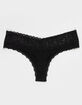 FULL TILT Stretch Cotton Lace Trim Thong image number 2