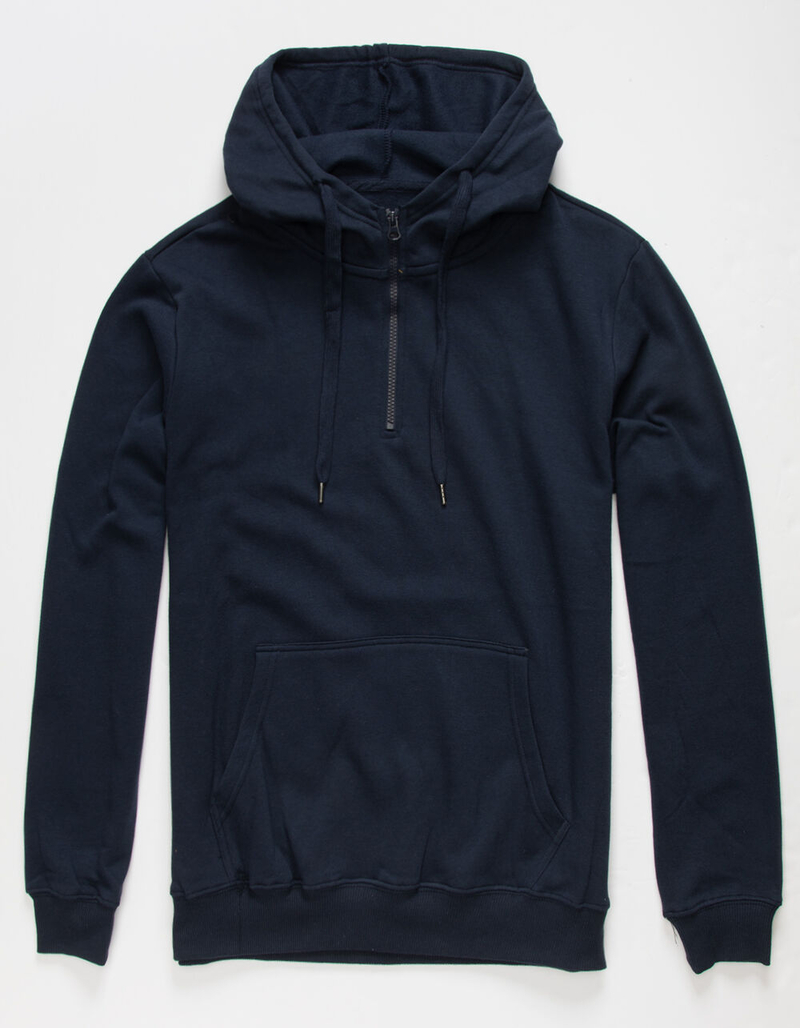 RSQ Mens Navy 1/4 Zip Hoodie image number 1